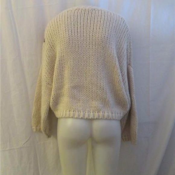 ZARA BEIGE KNIT SWEATER - SZ S - Picture 3 of 4